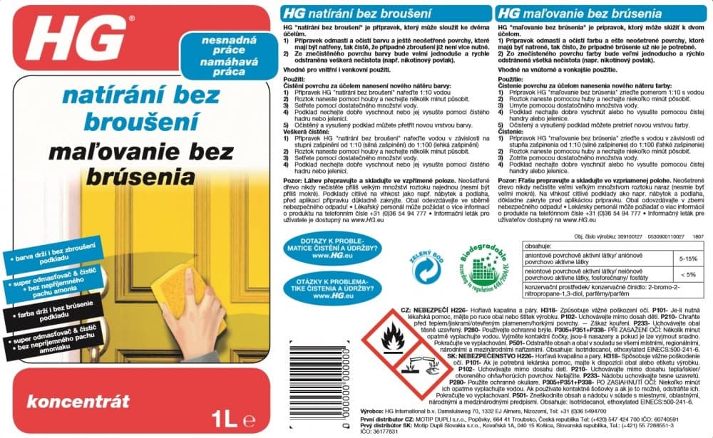 HG 30910 Natírání bez broušení (super odmašťovač) 1000ml - náhled 3