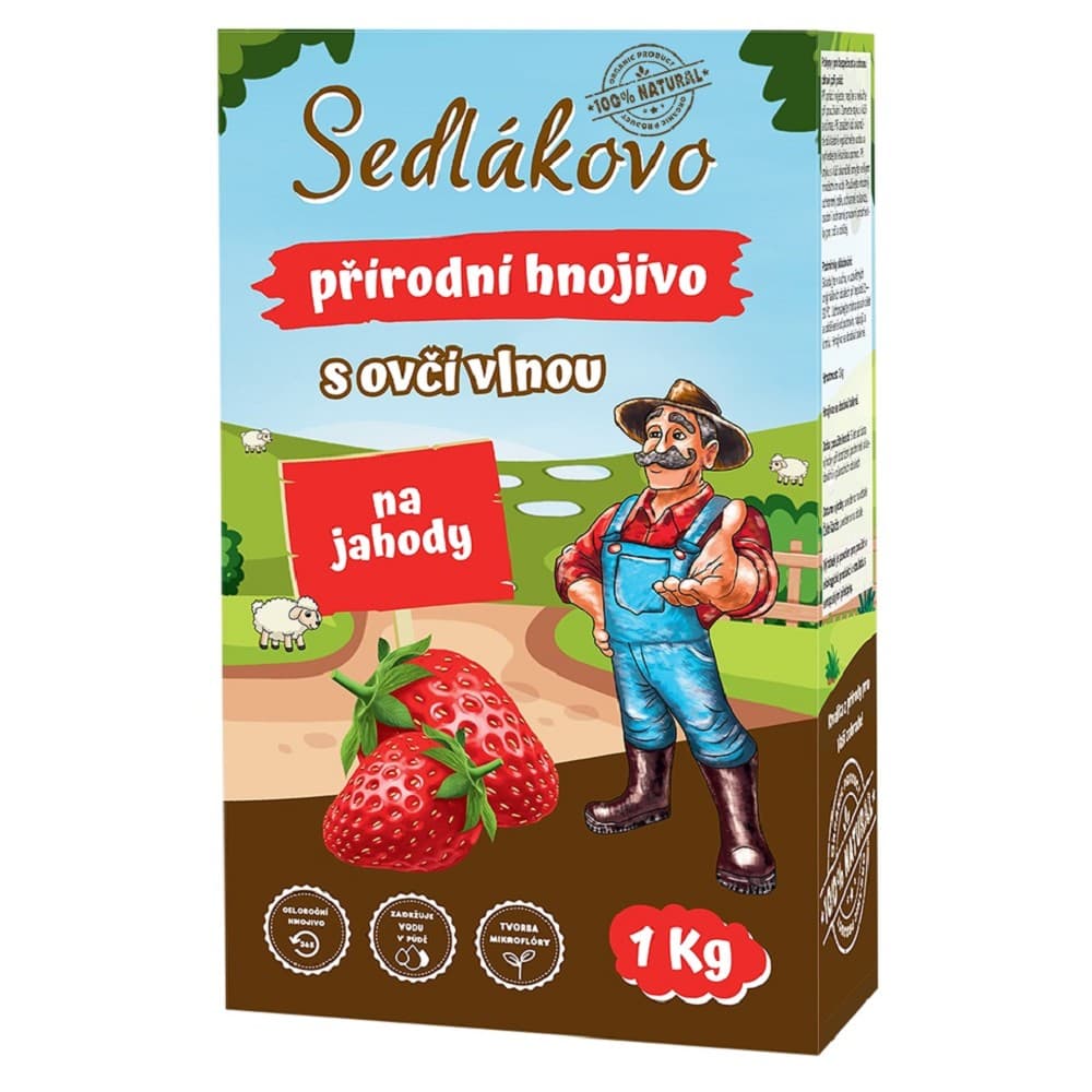 Sedlákovo hnojivo s ovčí vlnou na jahody 2,5 kg