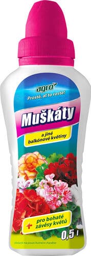 AGRO Kapalné hnojivo muškáty / pelargonie 0,5 l