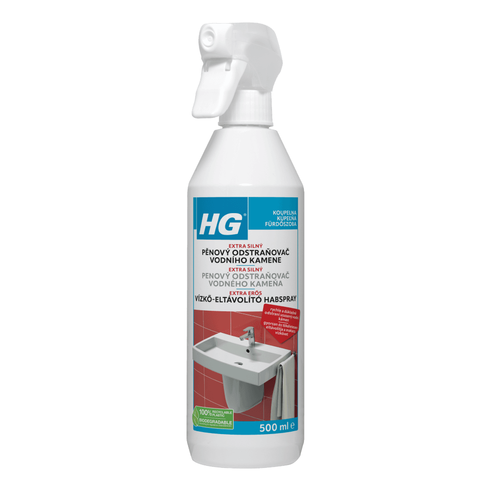 HG 60505 Pěnový čistič vodního kamene 3x silnější 500ml