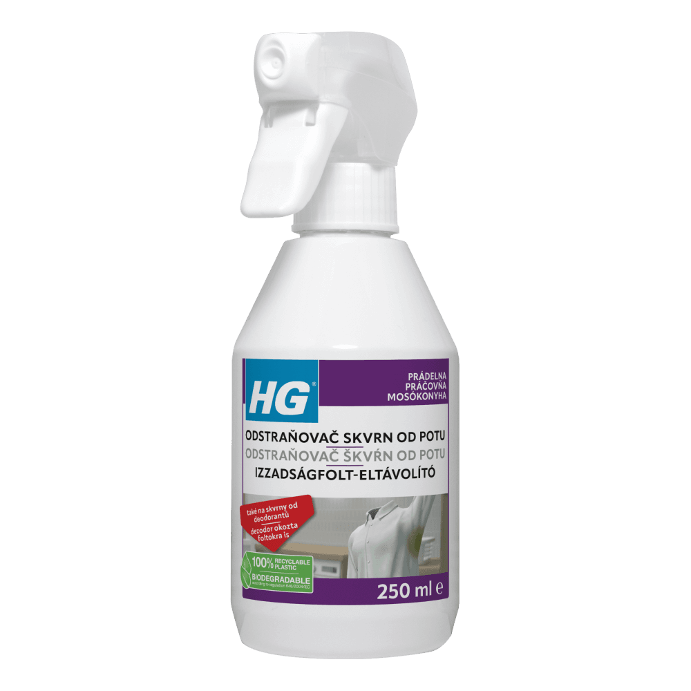 HG 63402 Odstraňovač skvrn od potu a deodorantů 250ml