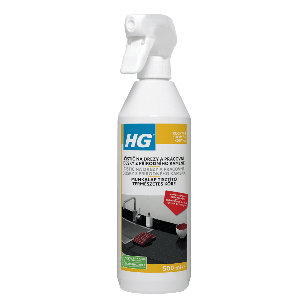 HG 34051 Čistič na desky kuchyňské linky z přírodního kamene 500ml
