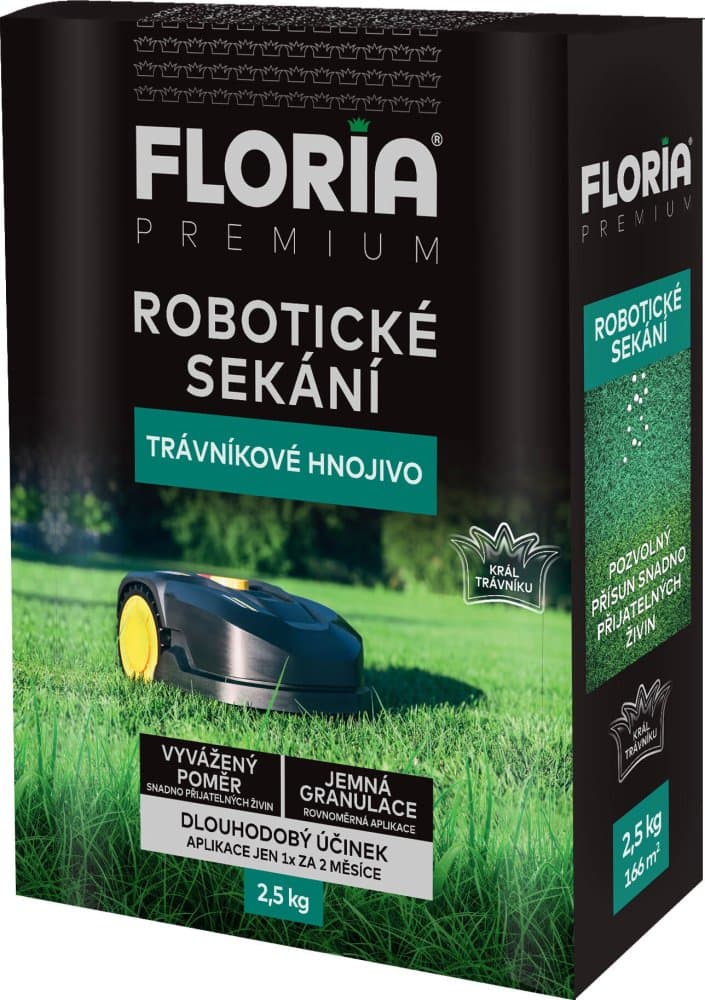 FLORIA PREMIUM Trávníkové hnojivo pro robotické sekání 2,5 kg
