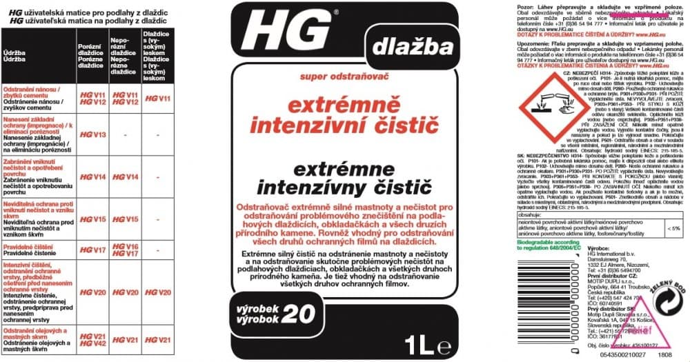 HG 43510 Extrémně intenzivní čistič 1000ml - náhled 3