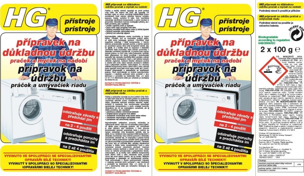 HG 24802 Přípravek na důkladnou údržbu praček a myček na nádobí 200g - náhled 3