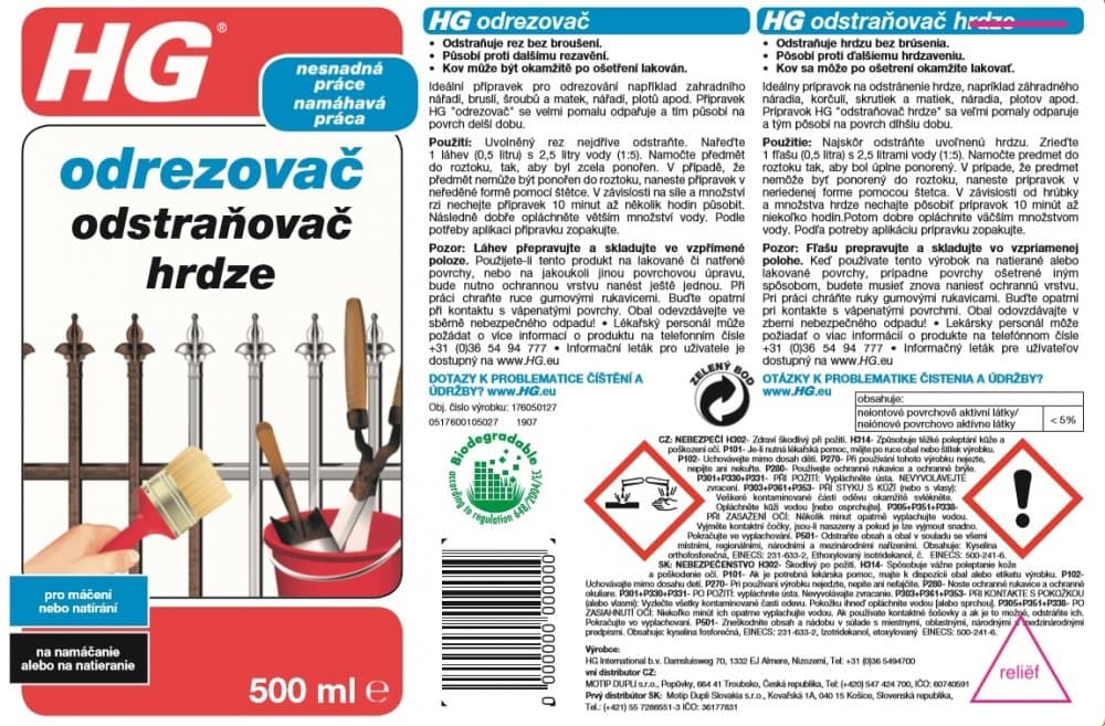 HG 17605 Odrezovač (koncentrát) 500 ml - náhled 3