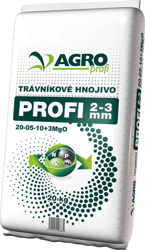AGRO PROFI Trávníkové hnojivo 20-05-10+3MgO 20kg (JARNÍ)