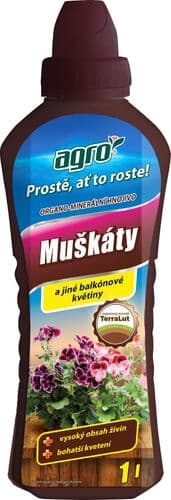 Organo-minerální kapalné hnojivo na muškáty 1 l
