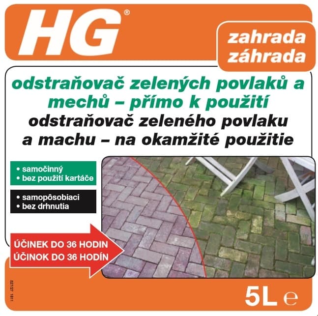 HG 52750 Odstraňovač zelených povlaků a mechů 5L NEZASÍLÁME - náhled 3