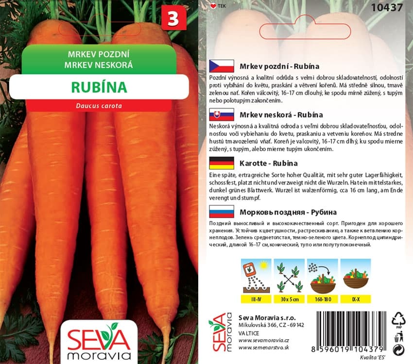 82242 Mrkev Rubína 10g VELKÉ BALENÍ