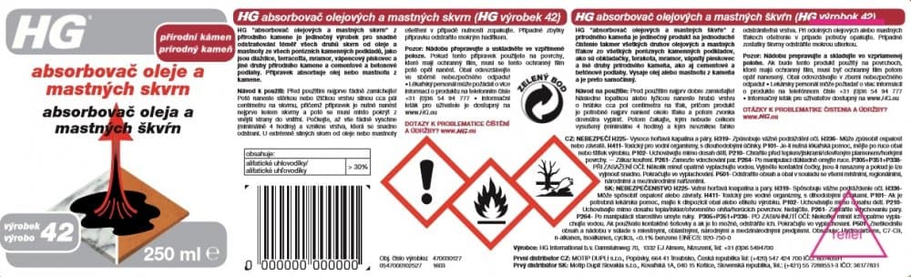 HG 47003 Absorbovač oleje a mastných skvrn z přírodního kamene 250 ml - náhled 3