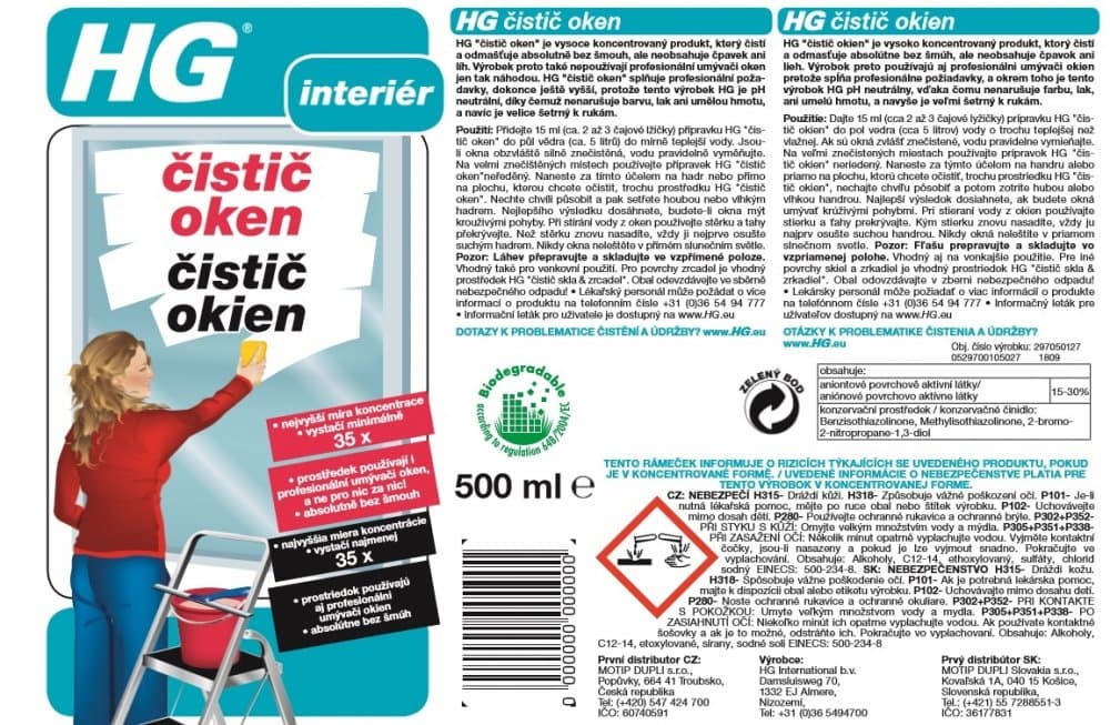 HG 29751 Čistič oken 500ml - náhled 3