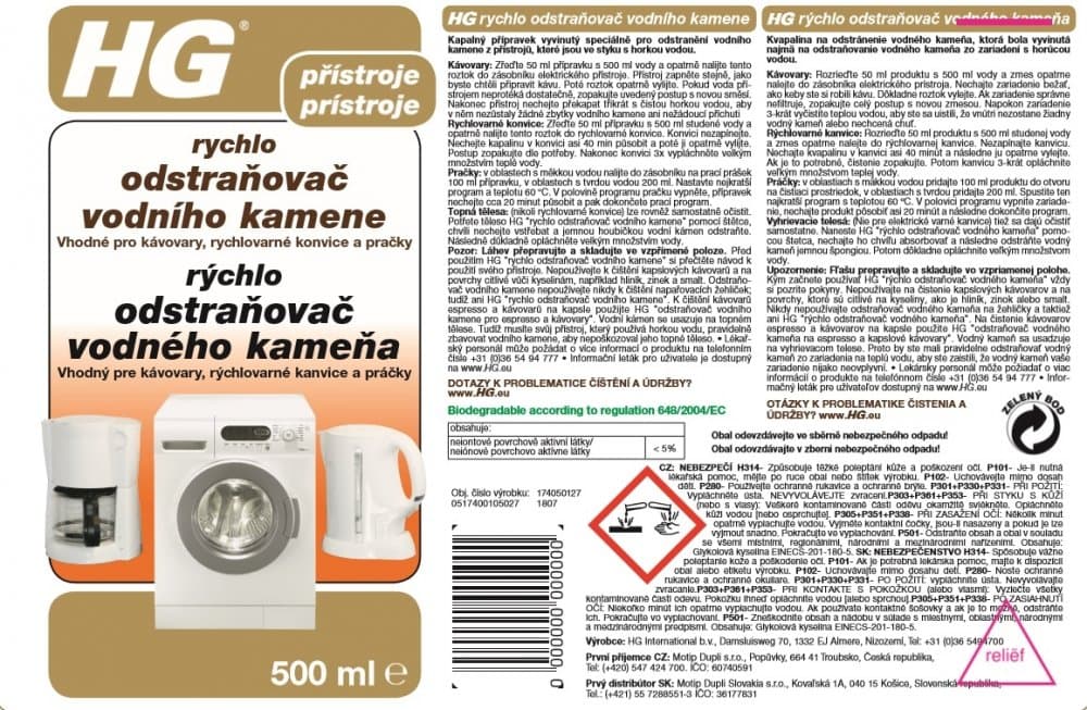 HG 17405 Rychloodstraňovač vodního kamene 500ml - náhled 3