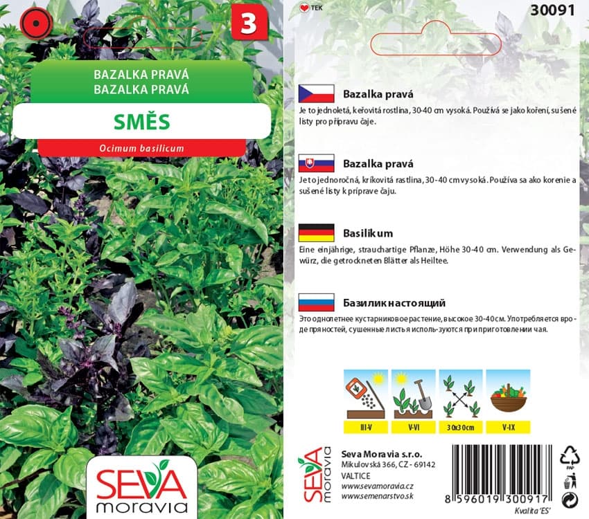 30091 Bazalka pravá Směs 0,3g / 3503