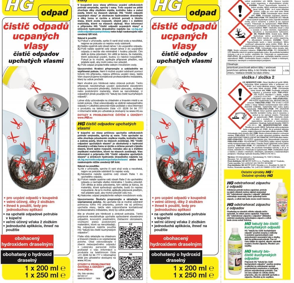 HG 66704 Čistič odpadů ucpaných vlasy - náhled 3