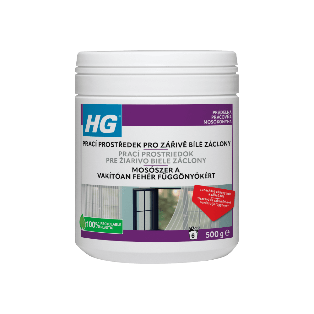 HG 41605 Čistící přípravek pro zářivě bílé záclony 500g