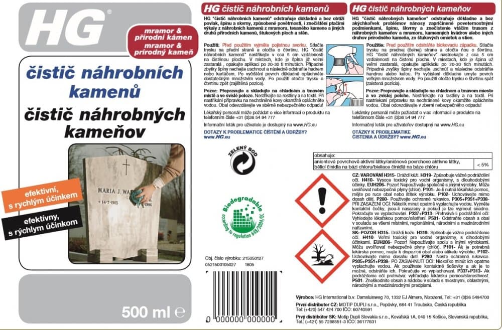 HG 21505 Čistič náhrobních kamenů 500ml - náhled 3