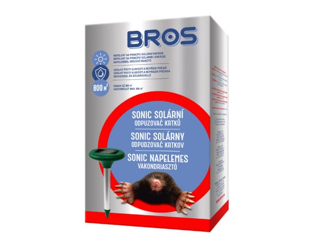 Bros SOLÁRNÍ Odháněč krtků Sonic  NOVINKA