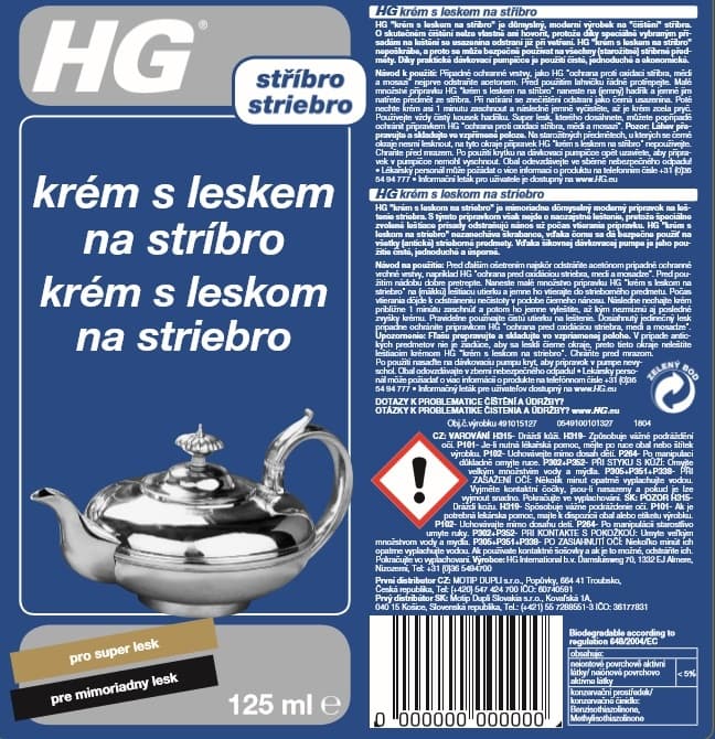 HG 49101 Krém s leskem na stříbro 125ml - náhled 3