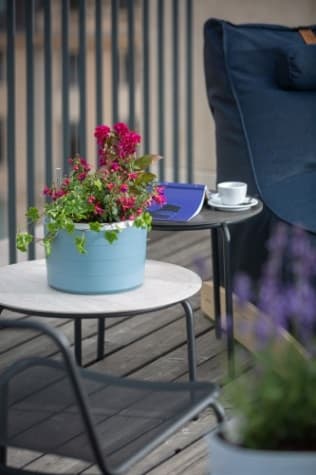 Žardinka samozavlažovací Berberis 26cm Šedomodrá + bílá - náhled 3