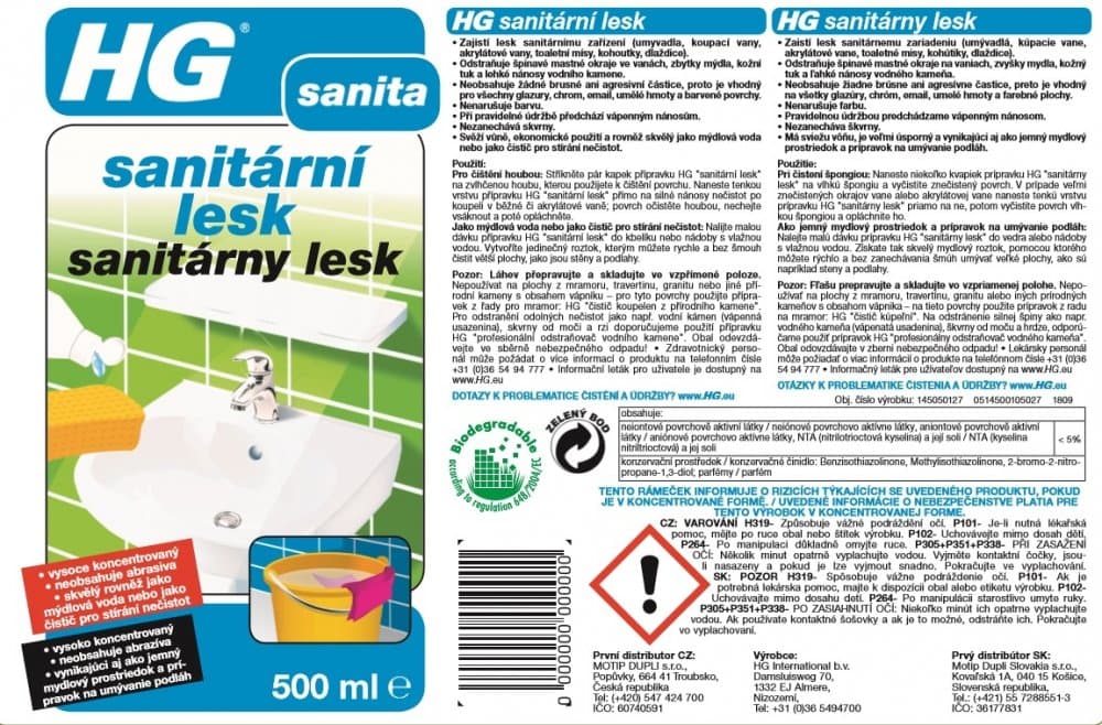 HG 14505 Sanitární lesk 500ml - náhled 3