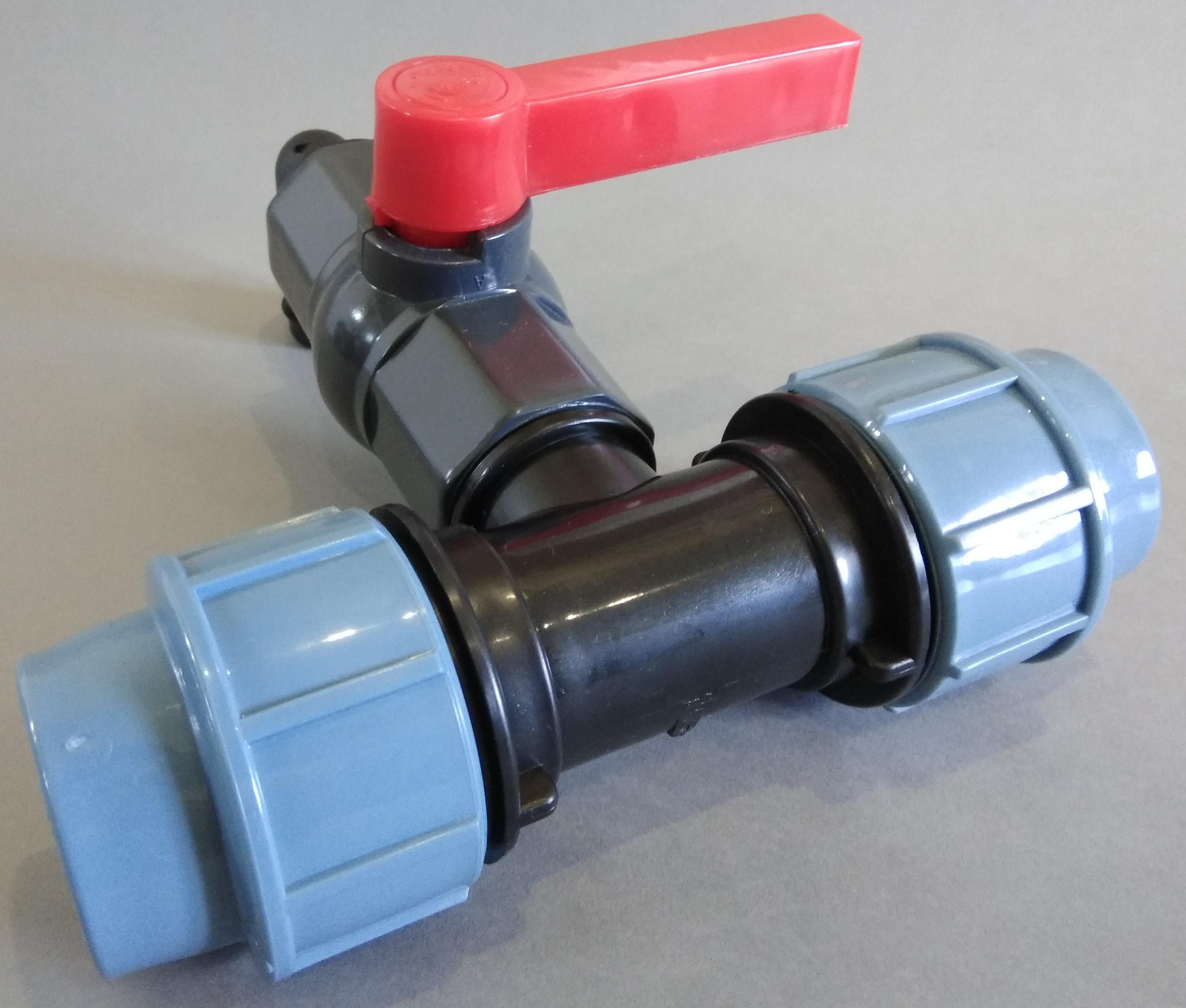PPS T- redukovaný z 32mm na plastový kohout 1" - náhled 3