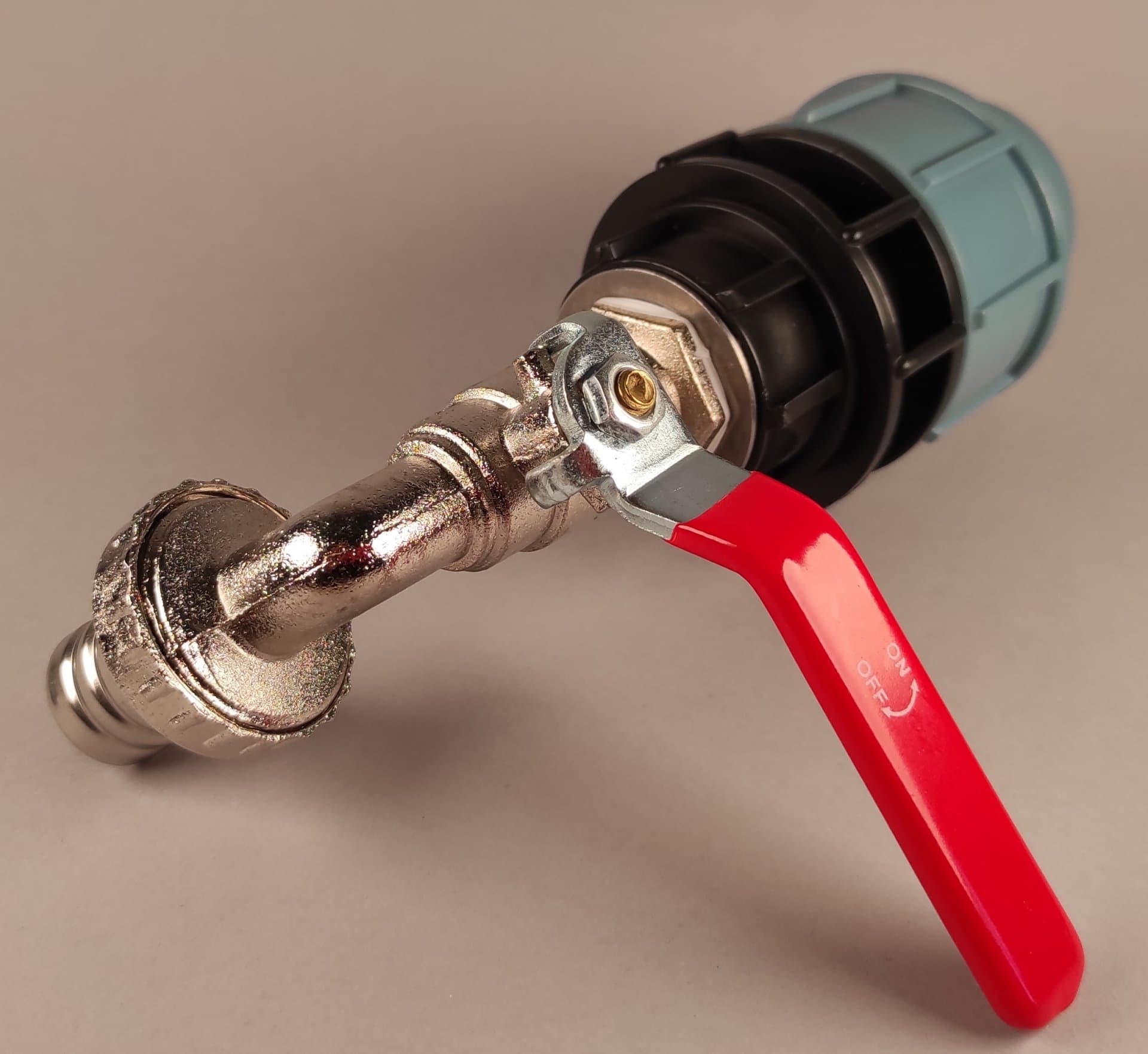 PPS redukce z 32mm na mosazný kohout 3/4" - náhled 2