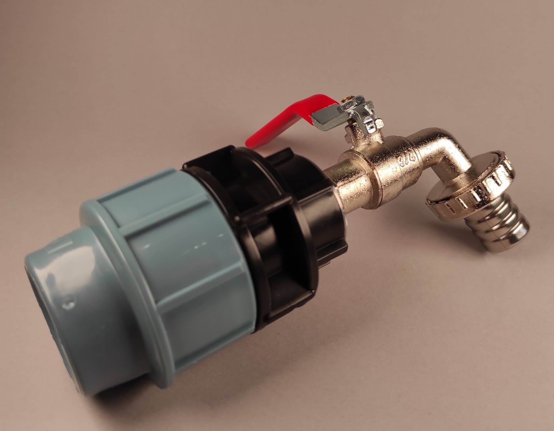 PPS redukce z 32mm na mosazný kohout 3/4" - náhled 5