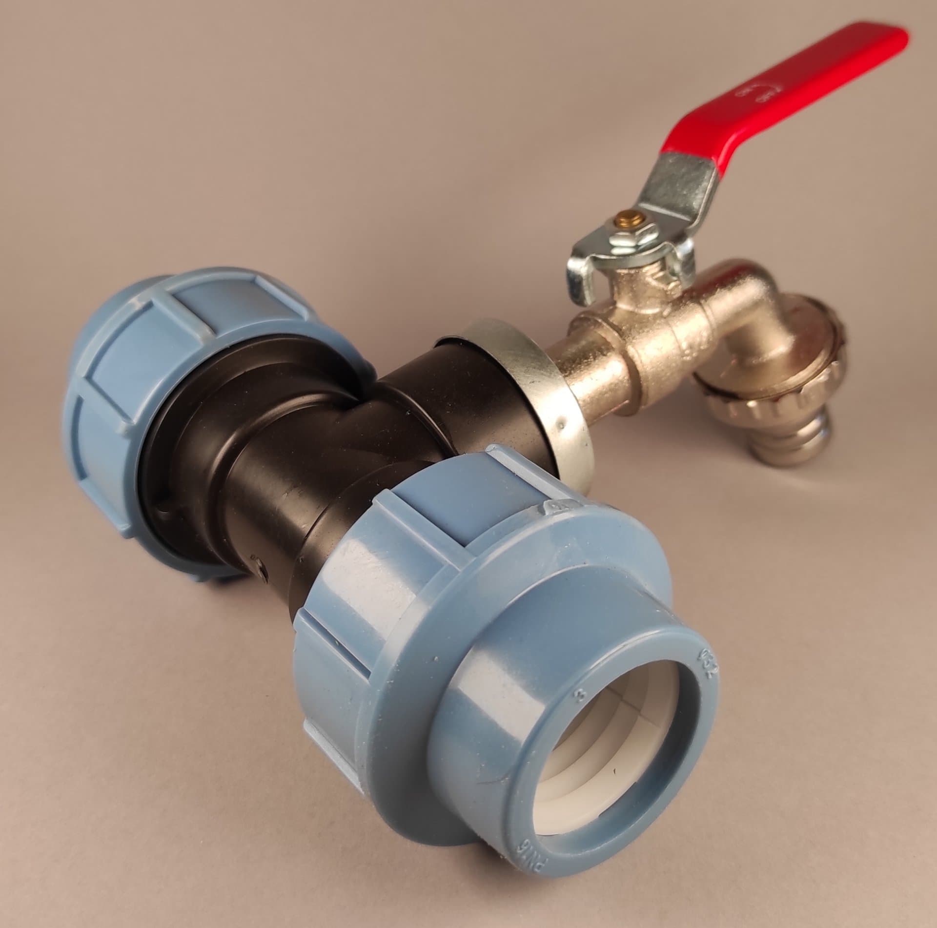 PPS T-kus redukce z 32mm na mosazný kohout 3/4" - náhled 5