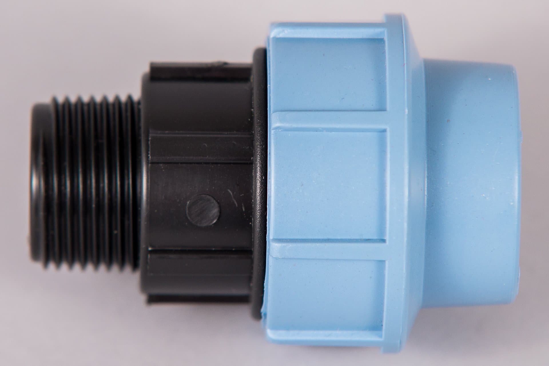 Plastová svěrná spojka - tvarovka 1"x32mm přechodka na 1" vnější trubkový závit - náhled 3
